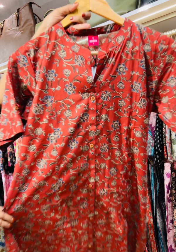 Women's Cotton Aline Kurti - Image 3