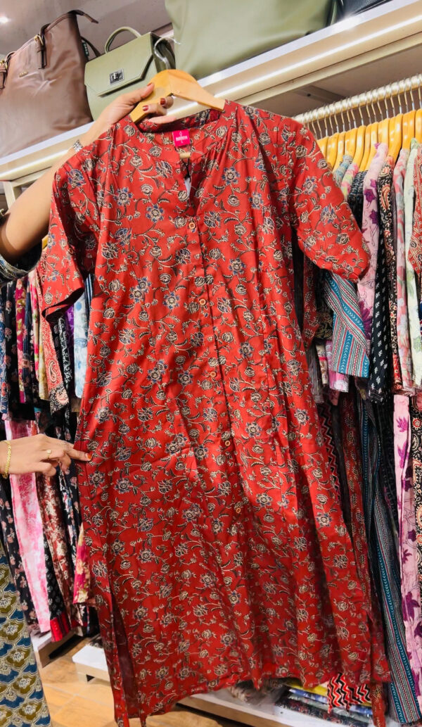 Women's Cotton Aline Kurti - Image 2