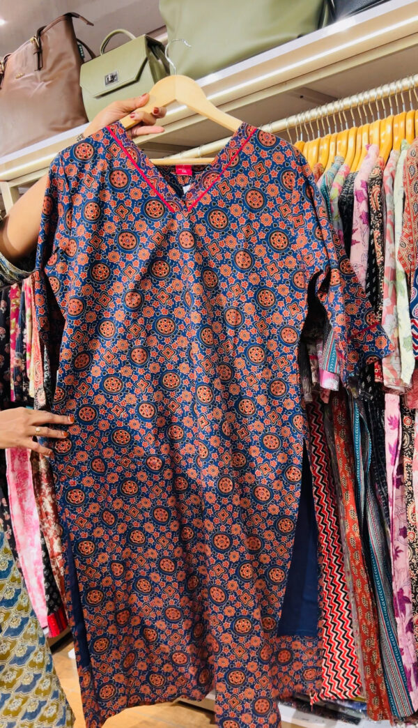 Women's Cotton Straight Kurti with Lining - Image 2