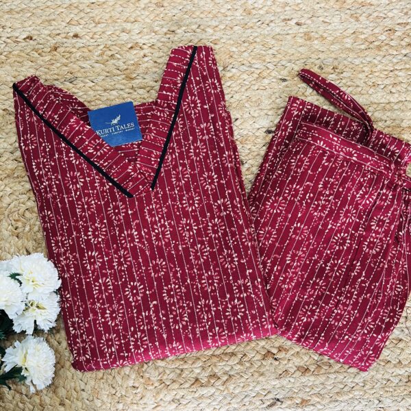 Women's Straight Cotton Co-ord Set