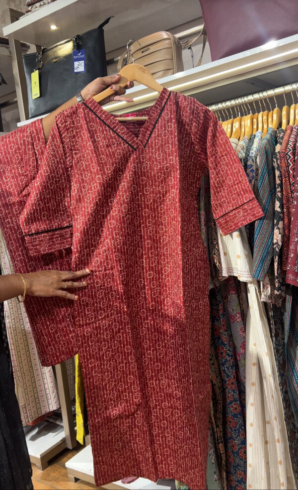 Women's Straight Cotton Co-ord Set - Image 2