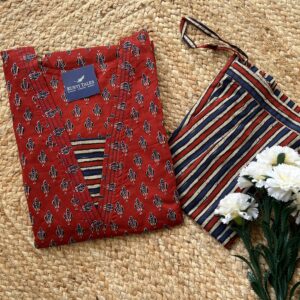 Women's Aline Cotton Kurti Pant Set
