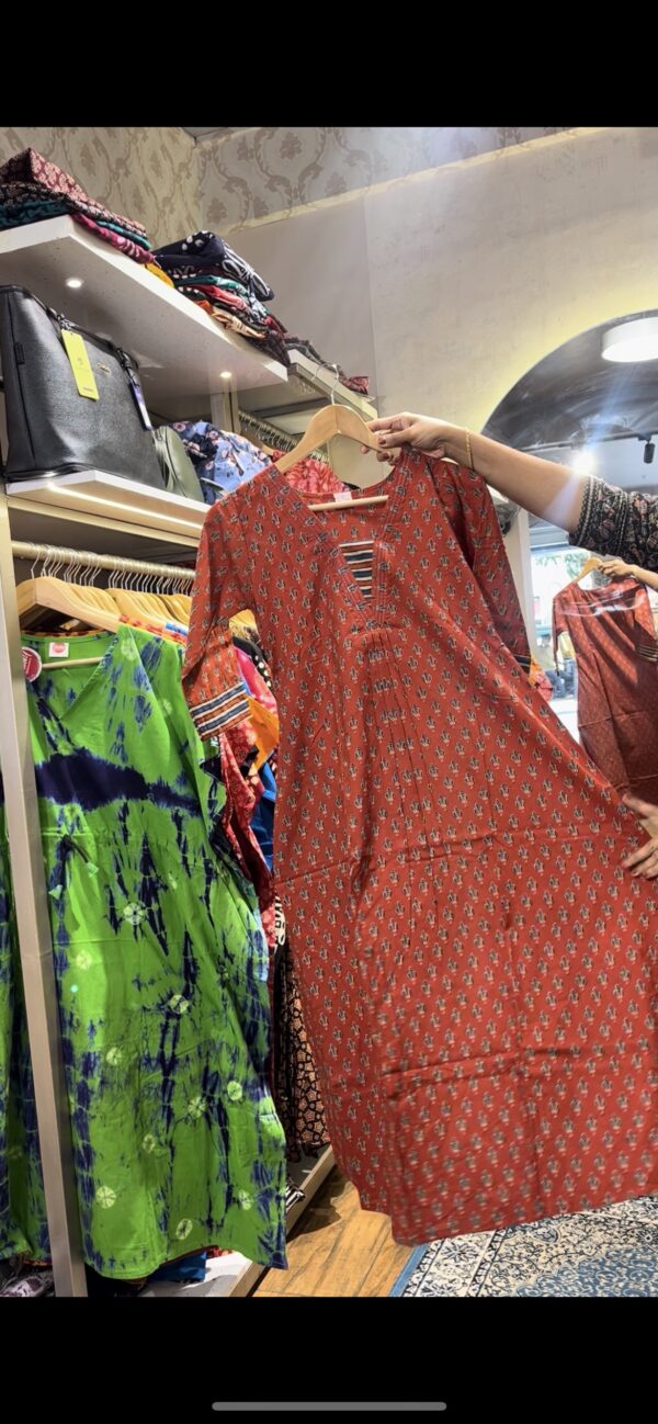 Women's Aline Cotton Kurti Pant Set - Image 2
