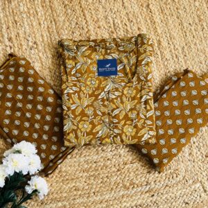 Women's Aline Cotton Kurti Pant Dupatta Set