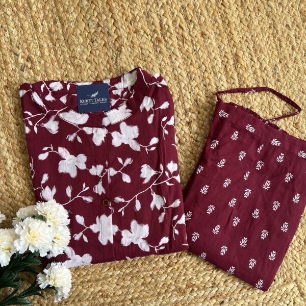 Women's Aline Cotton Kurti Pant Set