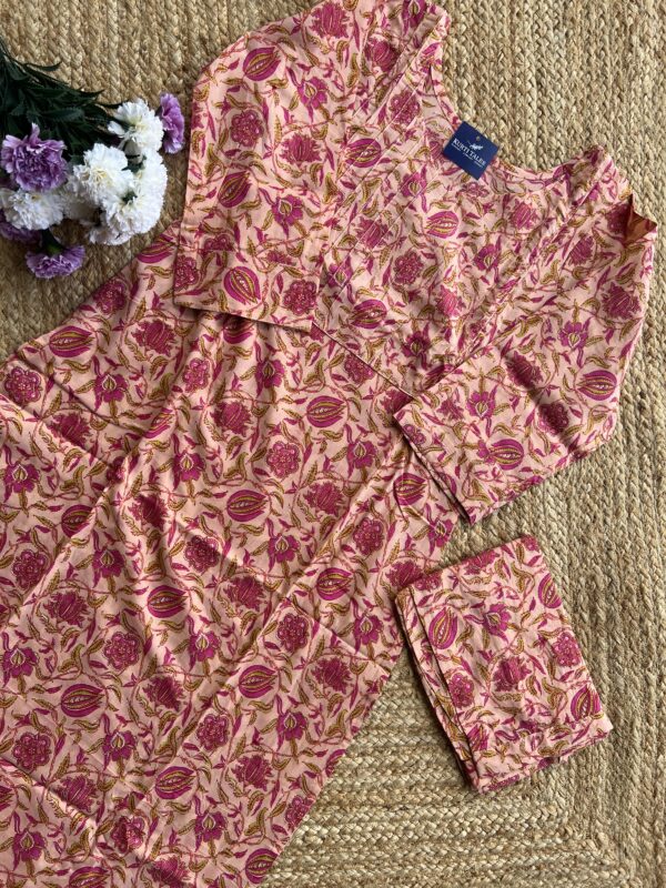 Women's Straight Cotton Kurti & Pant set - Image 2