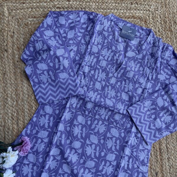 Women's Straight Cotton Kurti & Pant set - Image 2