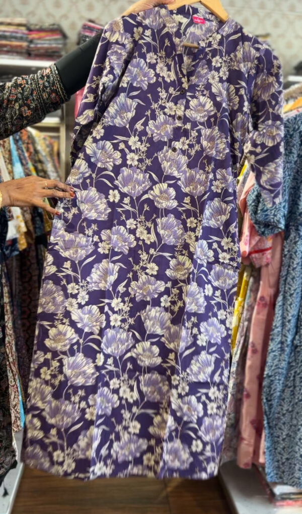 Women's Cotton Straight Kurti without Lining - Image 3
