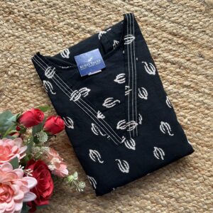 Women's Straight Cotton Handblock Kurti