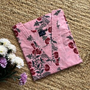 Women's Cotton Aline Pleated Kurti
