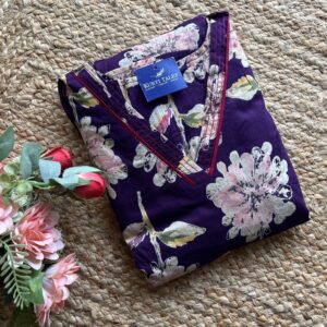 Women's Cotton Aline Pleated Kurti