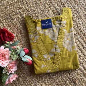 Women's Cotton Aline Pleated Kurti