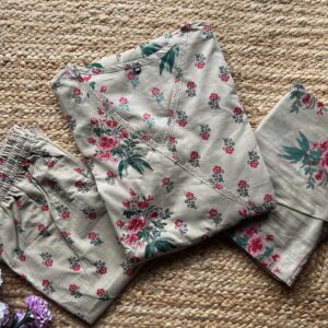 Women's Cotton Angrakha Pattern 3Pc set