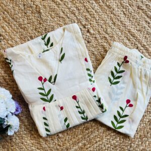 Women's Pink Blossom Kurta Pant set